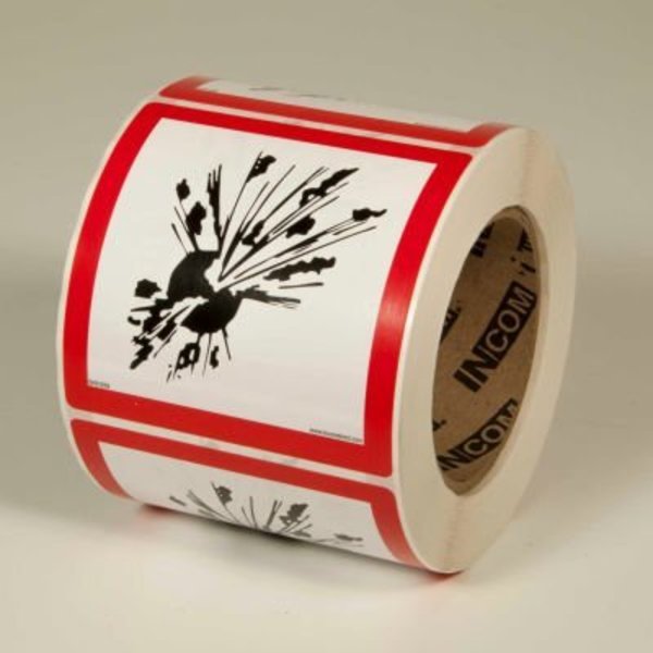 Top Tape And Label INCOMGHS1259 GHS "Exploding Bomb" Pictogram Label, 4" x 4", 500/Roll GHS¬†1259.00
